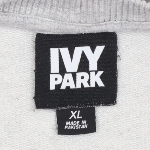 Ivy Park Women's Grey XL Crew Neck Logo Sweatshirt