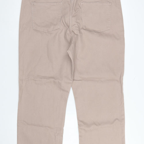 Gallery Women’s Beige Straight Leg Stretch Jeans Size 18