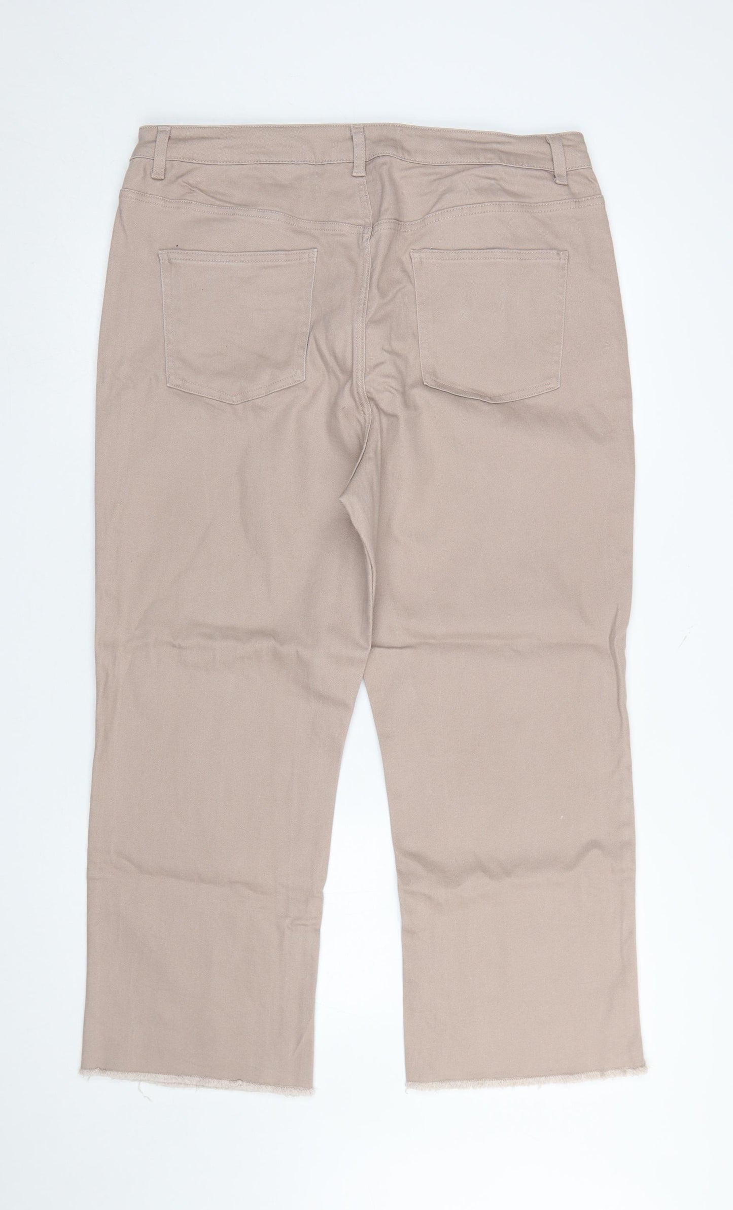 Gallery Women’s Beige Straight Leg Stretch Jeans Size 18