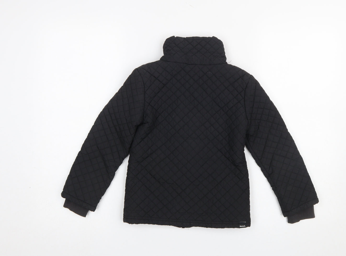 Bench Girls Black Quilted Mid-Length Jacket 5-6 Years Padded Winter Coat