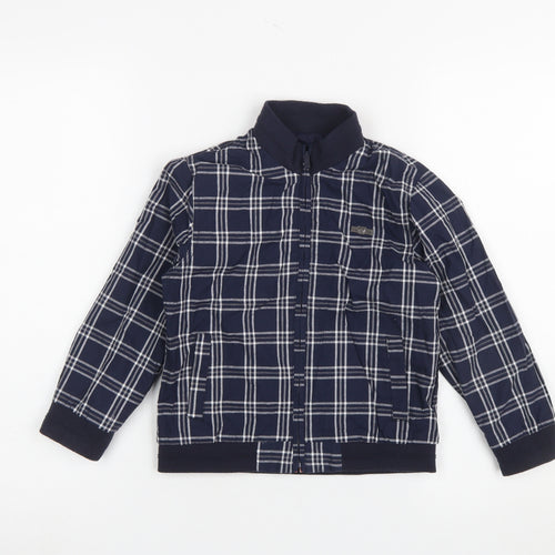 Mayoral Bros Boys Blue Check Reversible Bomber Jacket Size 5 Years