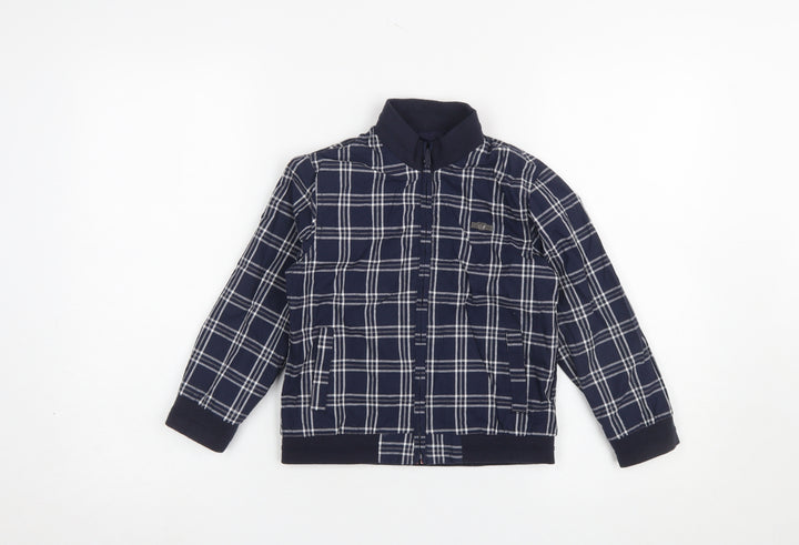 Mayoral Bros Boys Blue Check Reversible Bomber Jacket Size 5 Years