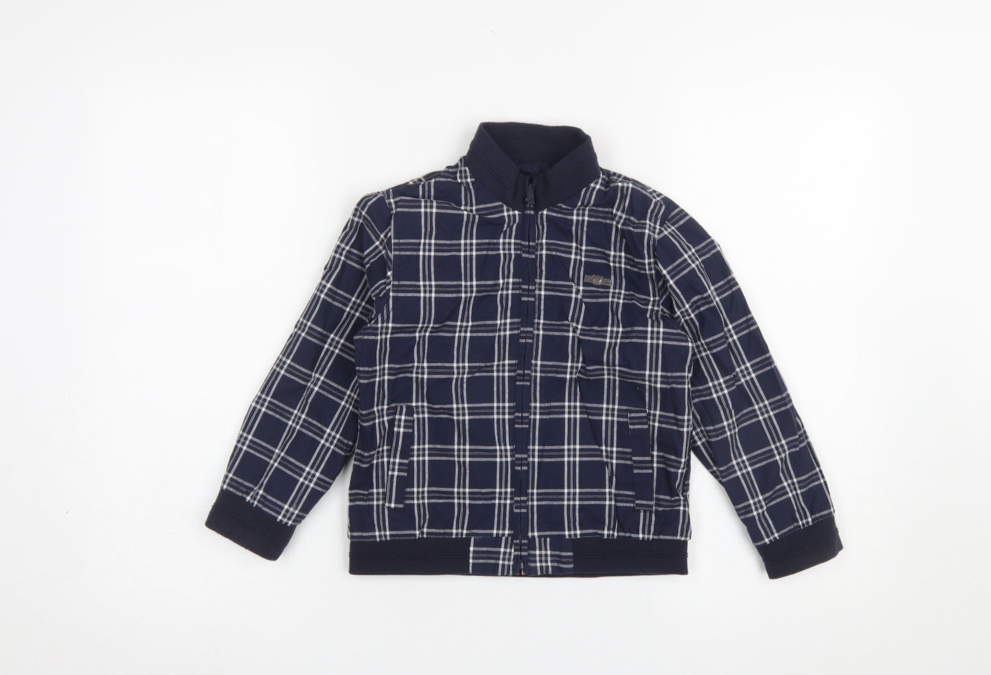 Mayoral Bros Boys Blue Check Reversible Bomber Jacket Size 5 Years
