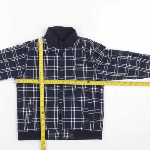 Mayoral Bros Boys Blue Check Reversible Bomber Jacket Size 5 Years