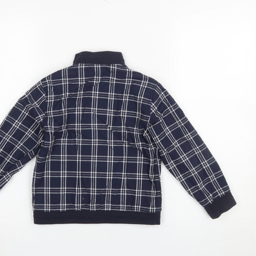 Mayoral Bros Boys Blue Check Reversible Bomber Jacket Size 5 Years