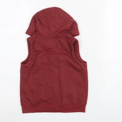 Converse Boys Red Sleeveless Full Zip Hoodie Vest 3-4 Years All Star Logo