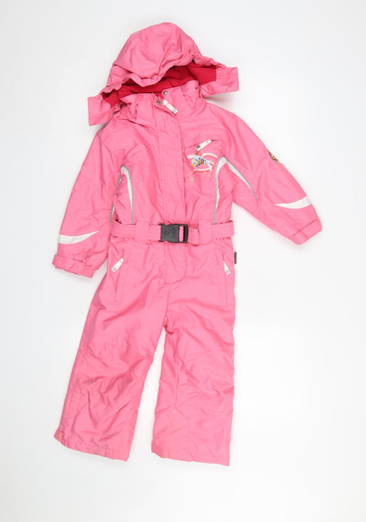 Etirel Looney Tunes Girls Pink Waterproof Hooded Snowsuit 3 Years
