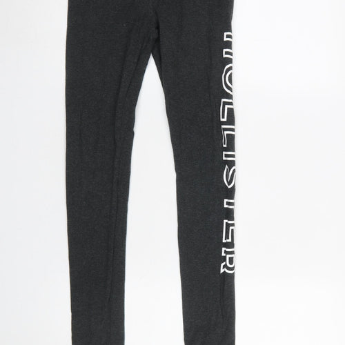 Hollister Womens Black Cotton Blend Leggings S Slim Fit Activewear