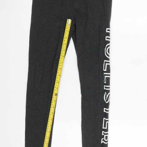 Hollister Womens Black Cotton Blend Leggings S Slim Fit Activewear