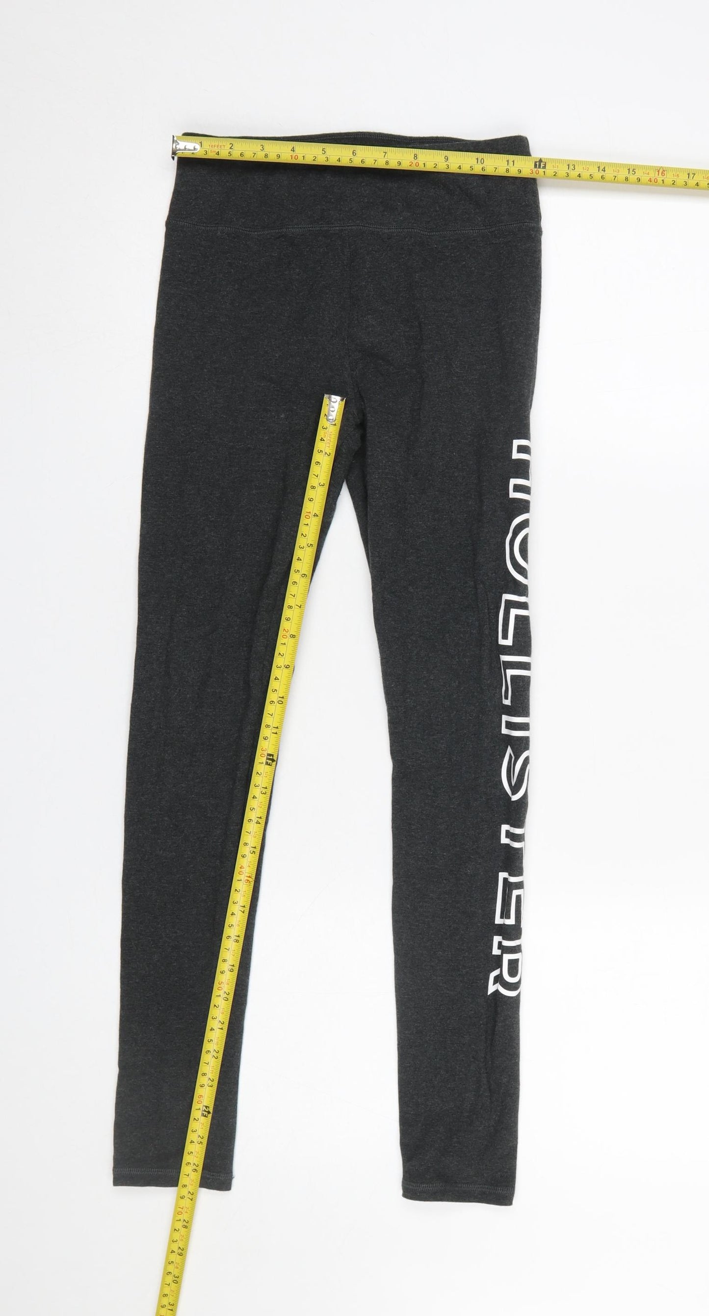 Hollister Womens Black Cotton Blend Leggings S Slim Fit Activewear