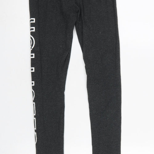 Hollister Womens Black Cotton Blend Leggings S Slim Fit Activewear