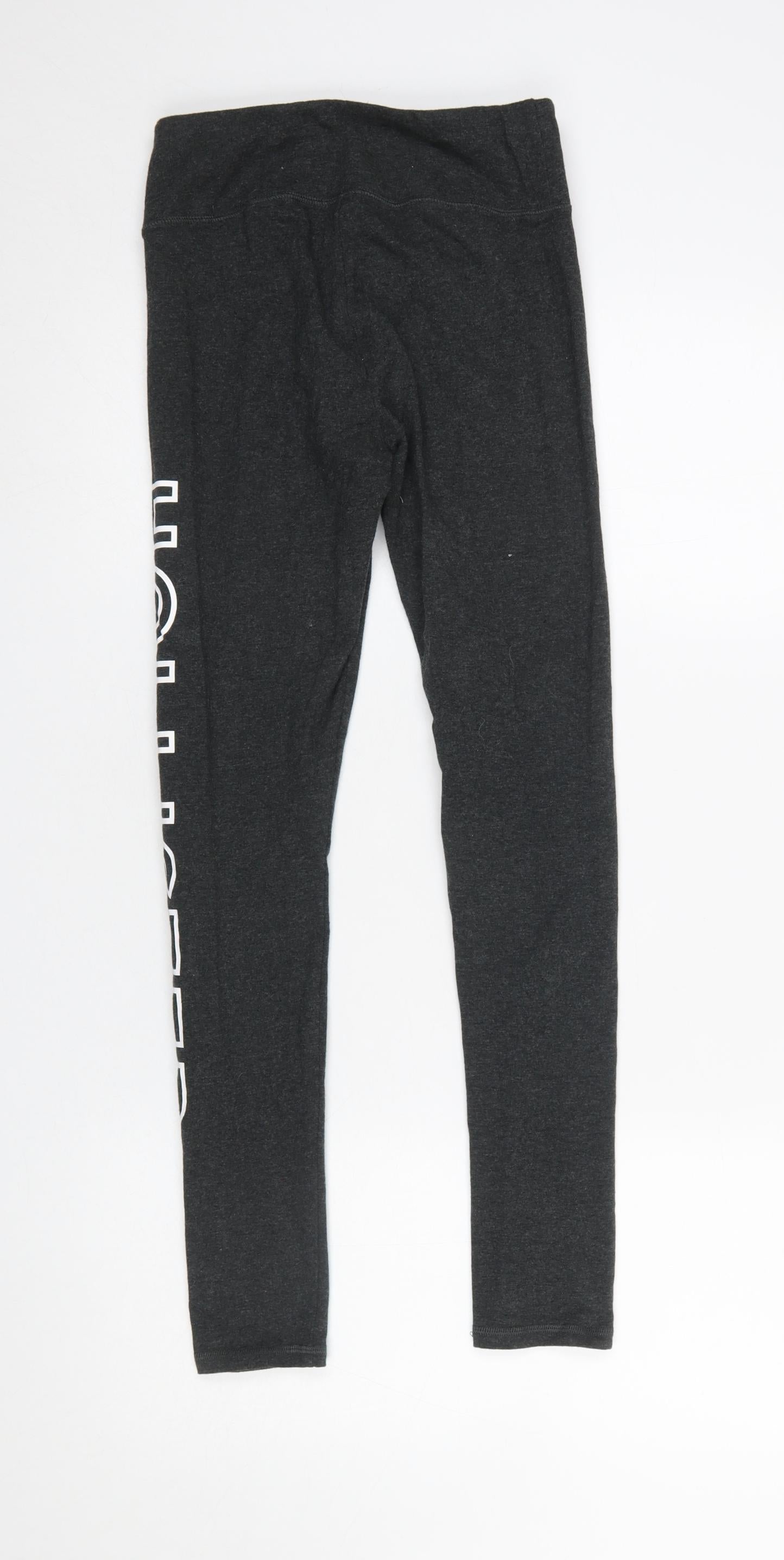 Hollister Womens Black Cotton Blend Leggings S Slim Fit Activewear