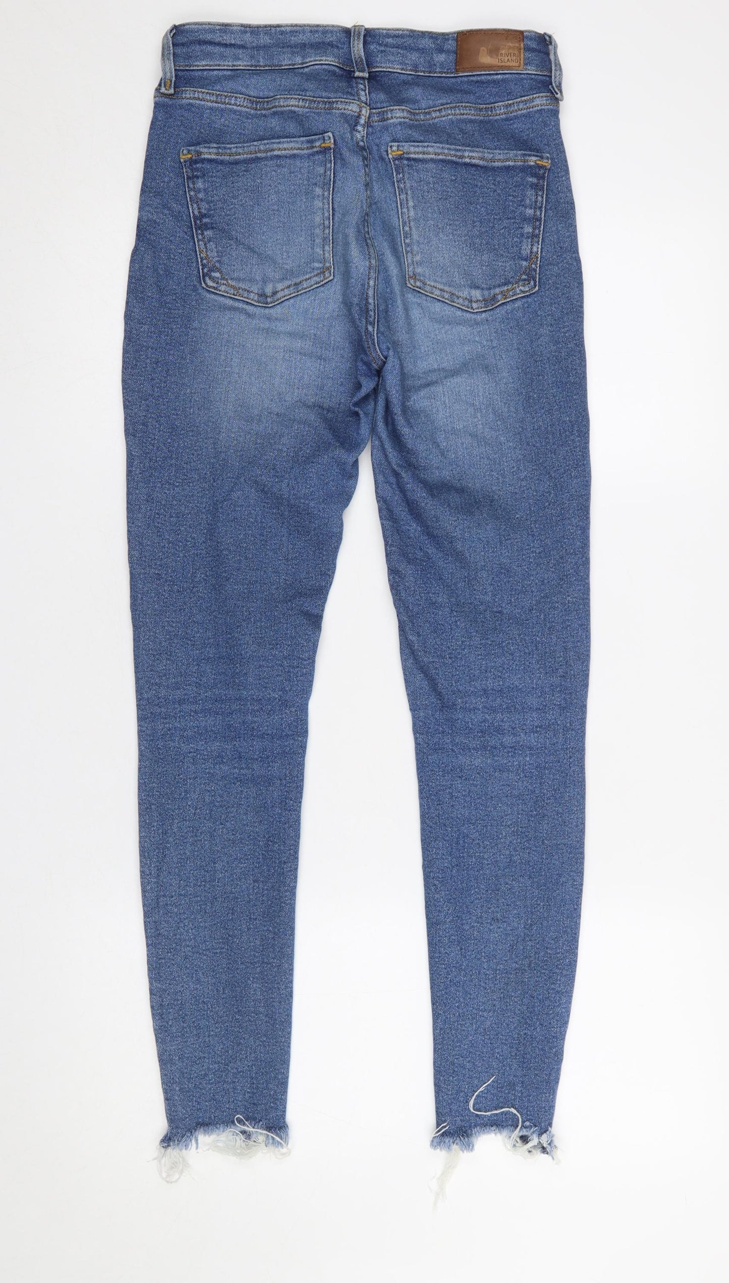 River Island Women's Blue Ankle Skinny Jeans Size 8 Stretch Denim