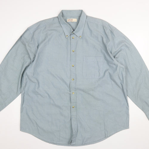 EWM Men’s Blue XL Button-Up Long Sleeve Classic Shirt