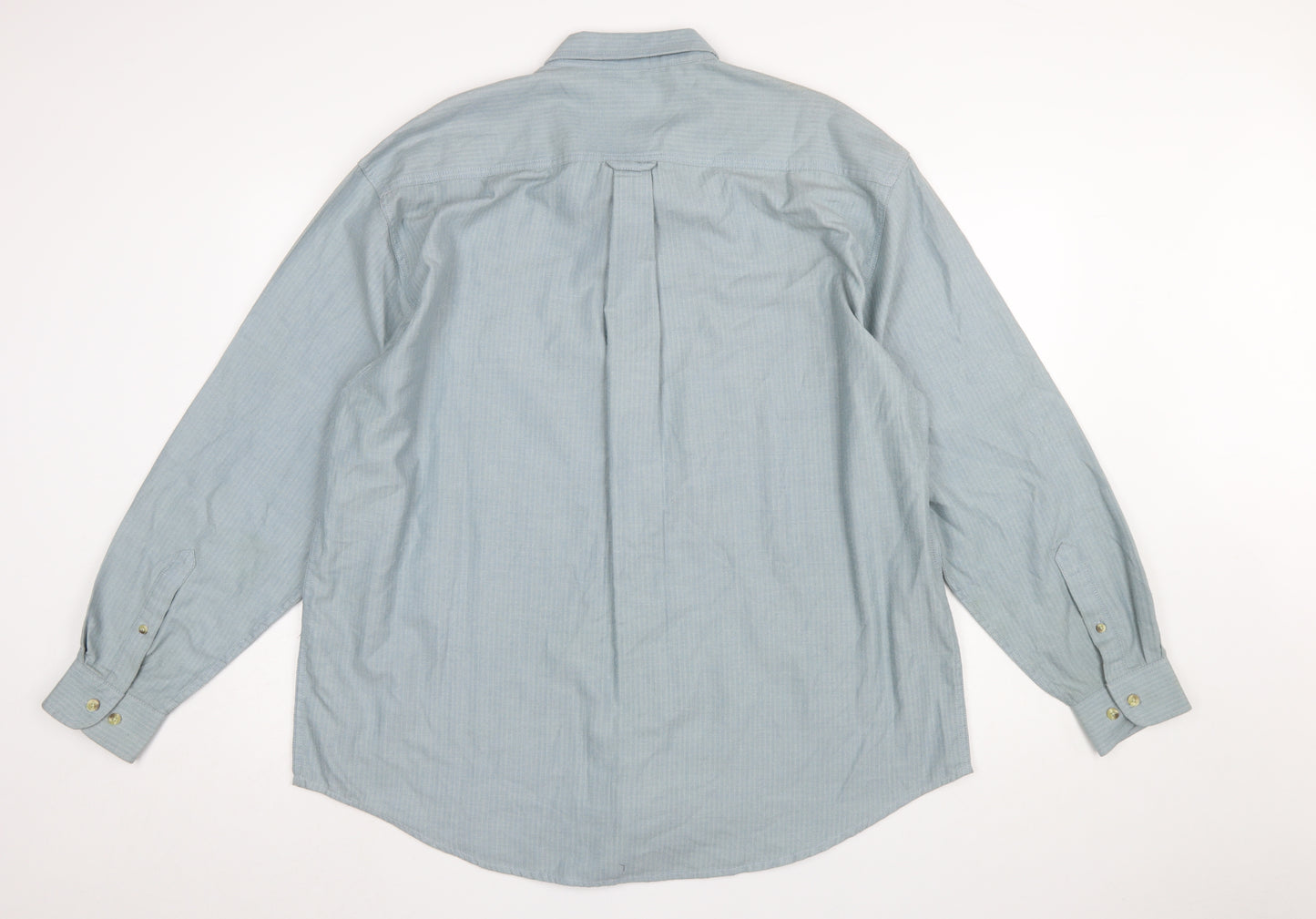 EWM Men’s Blue XL Button-Up Long Sleeve Classic Shirt