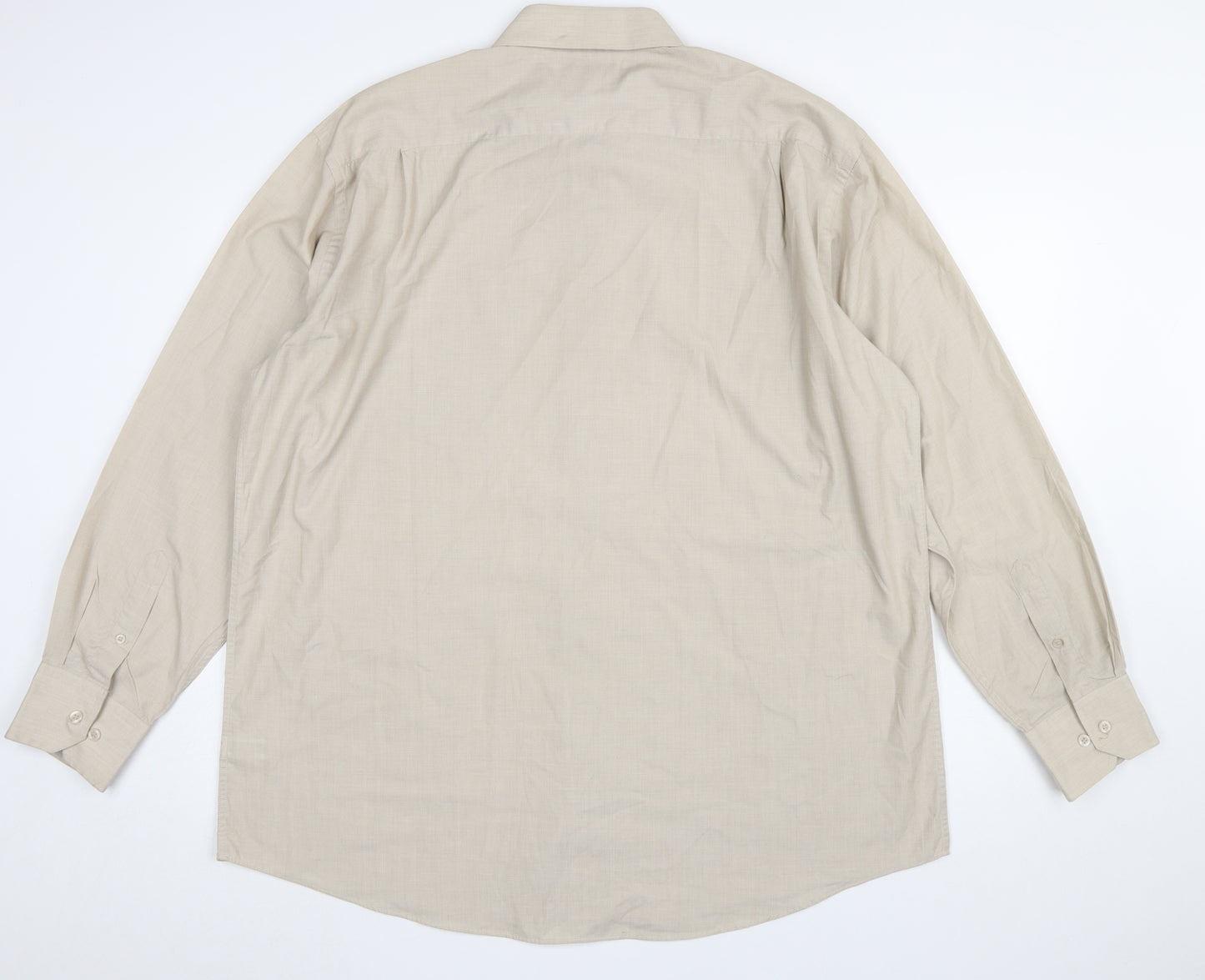 Cedarwood State Men's Beige Long Sleeve Classic Fit Button-Up Shirt 17.5in