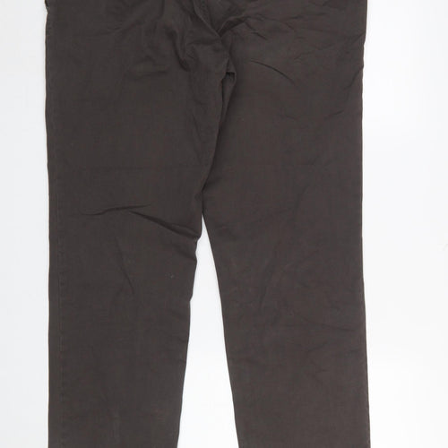 Magee 1866 Men's Brown Classic Fit Chino Trousers 38S Cotton Stretch