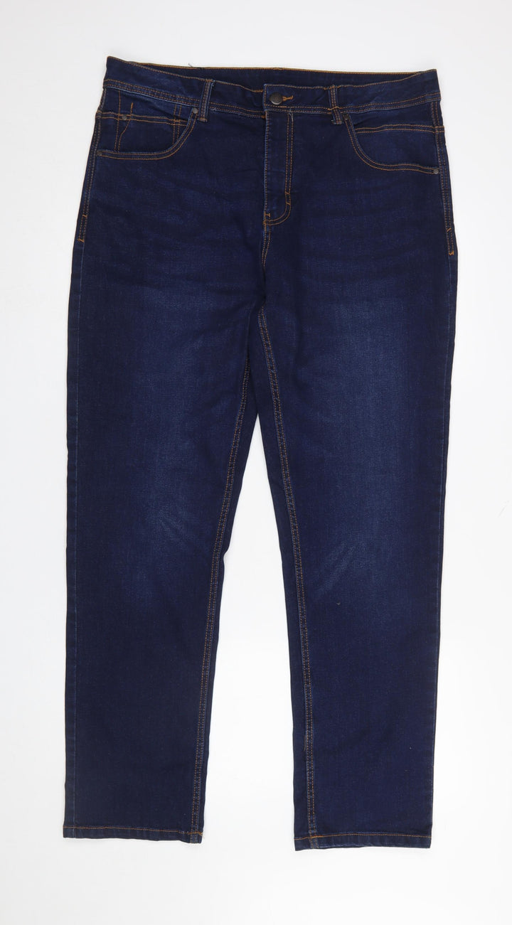 Westbay Women Blue Straight Leg Stretch Denim Jeans Size L