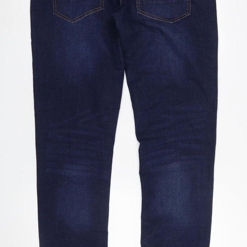 Westbay Women Blue Straight Leg Stretch Denim Jeans Size L