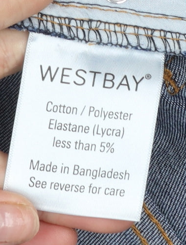 Westbay Women Blue Straight Leg Stretch Denim Jeans Size L