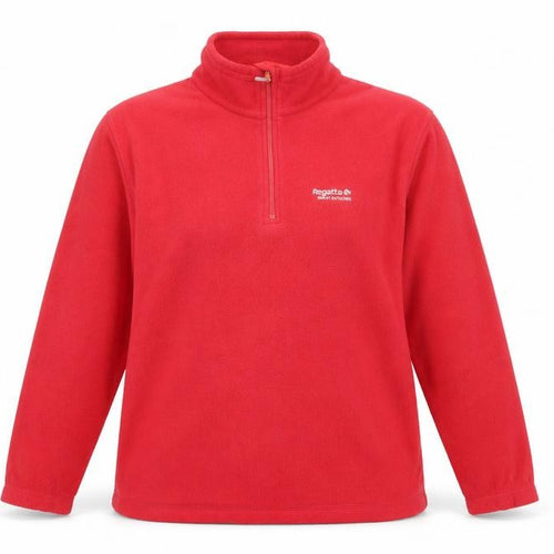 Regatta Women's Red 1/4 Zip Fleece Sweatshirt UK 14 Outdoor Pullover