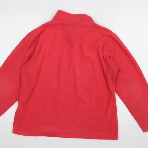 Regatta Women's Red 1/4 Zip Fleece Sweatshirt UK 14 Outdoor Pullover