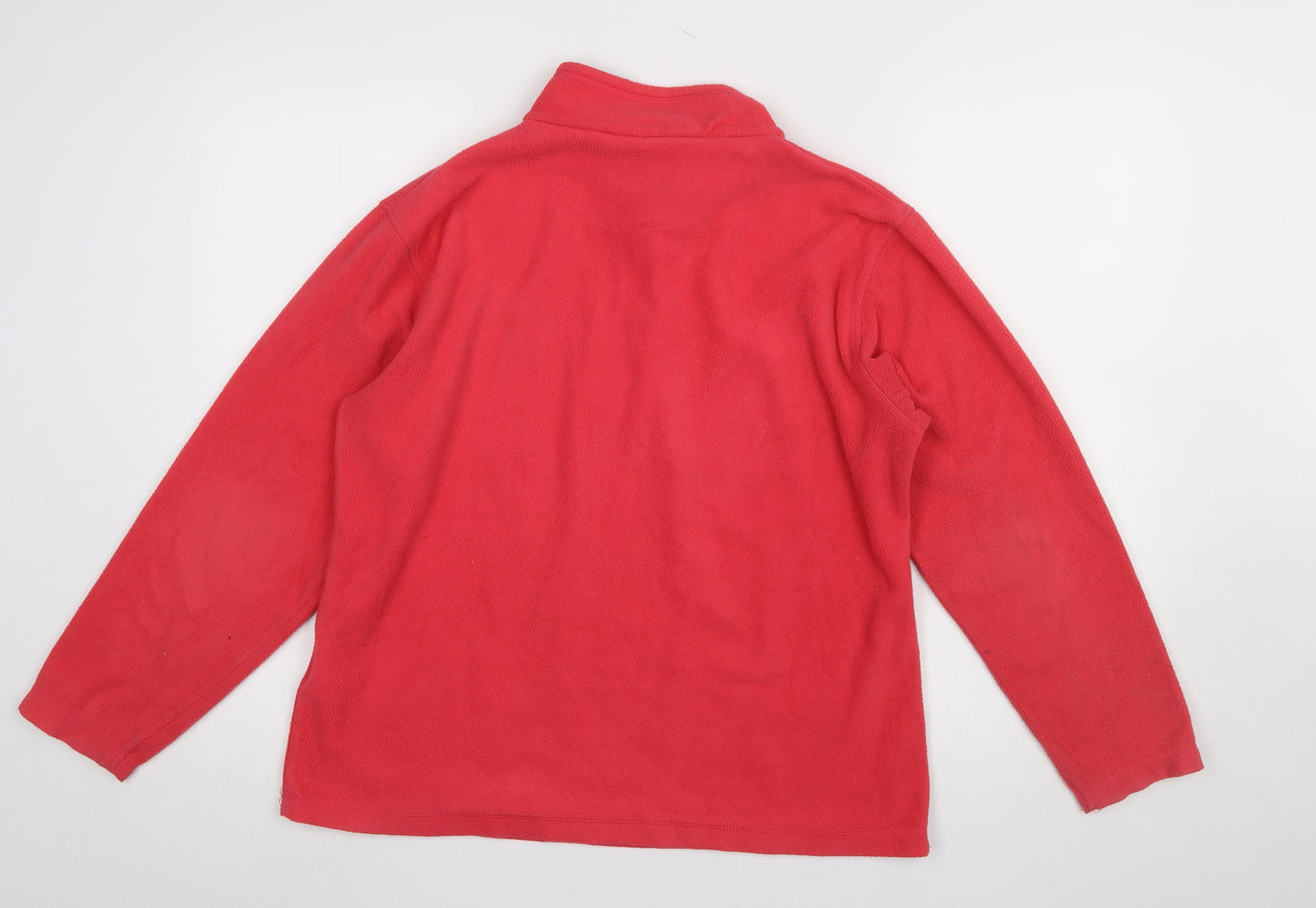 Regatta Women's Red 1/4 Zip Fleece Sweatshirt UK 14 Outdoor Pullover