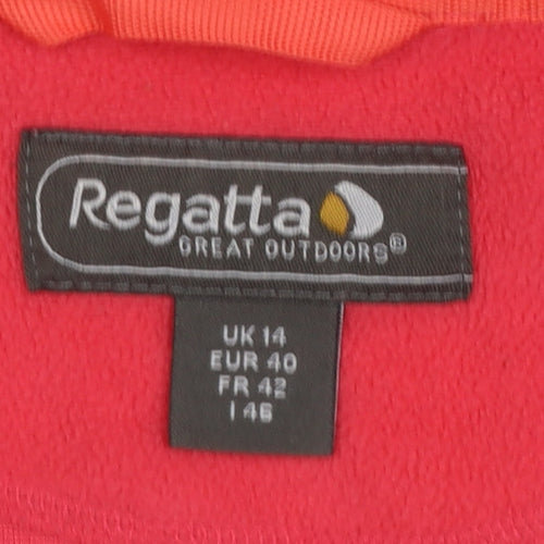 Regatta Women's Red 1/4 Zip Fleece Sweatshirt UK 14 Outdoor Pullover
