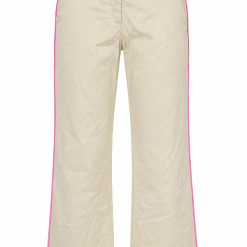 Whistles Women Beige Chino Trousers UK 10 Straight Leg Stretch