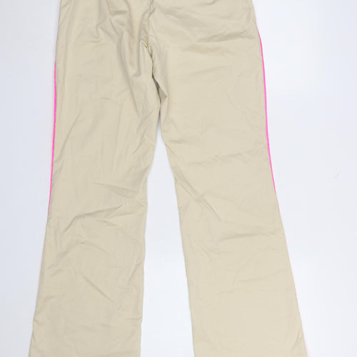 Whistles Women Beige Chino Trousers UK 10 Straight Leg Stretch
