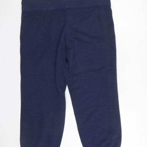 Aeropostale Womens Blue Capri Sweatpants Size L Logo Drawstring