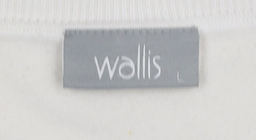 Wallis Women’s Ivory Wrap V-Neck 3/4 Sleeve Knit Jumper L