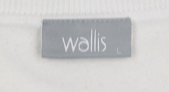 Wallis Women’s Ivory Wrap V-Neck 3/4 Sleeve Knit Jumper L