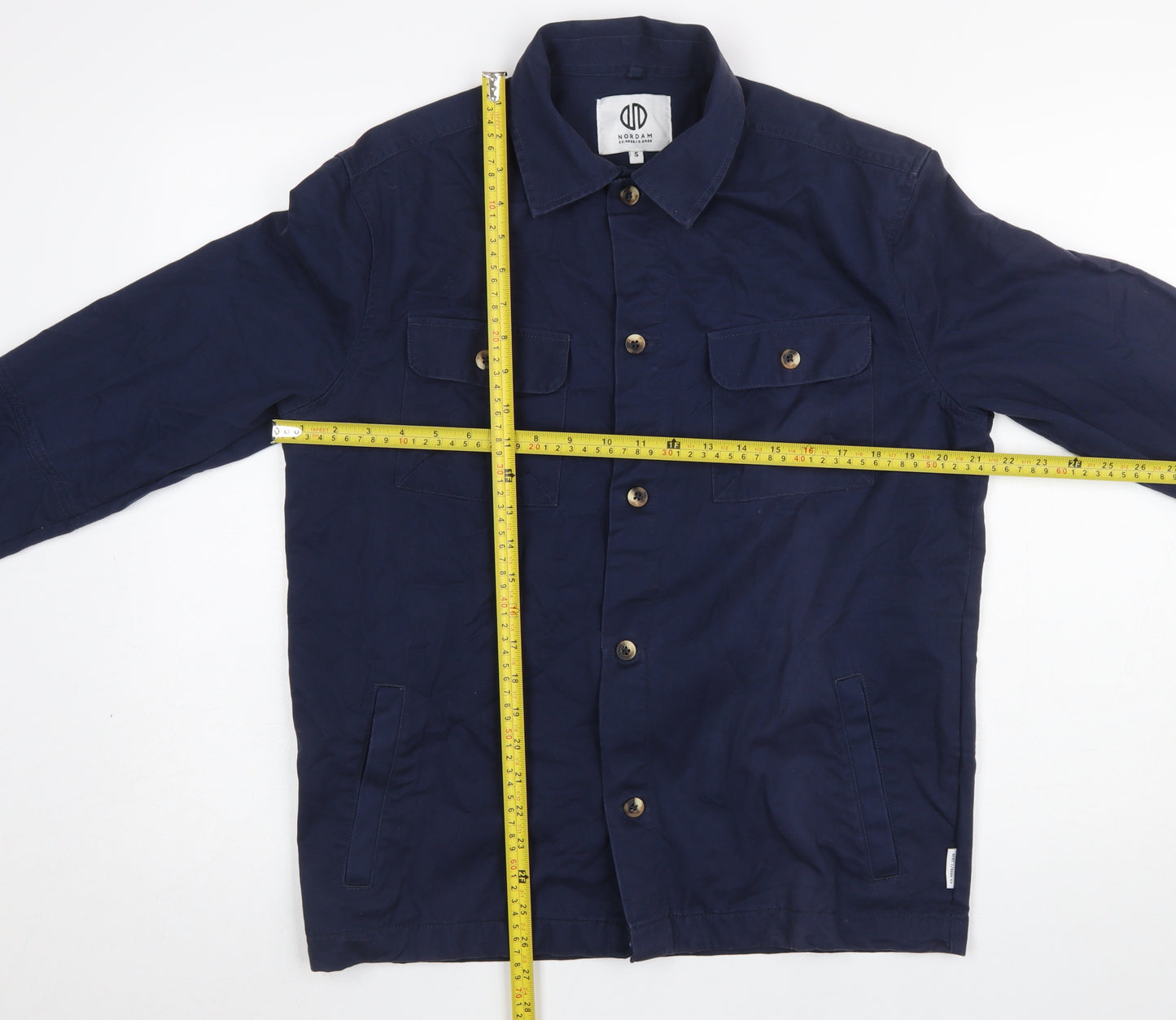 Nordam Men's Blue Cotton Twill Casual Basic Jacket Size S