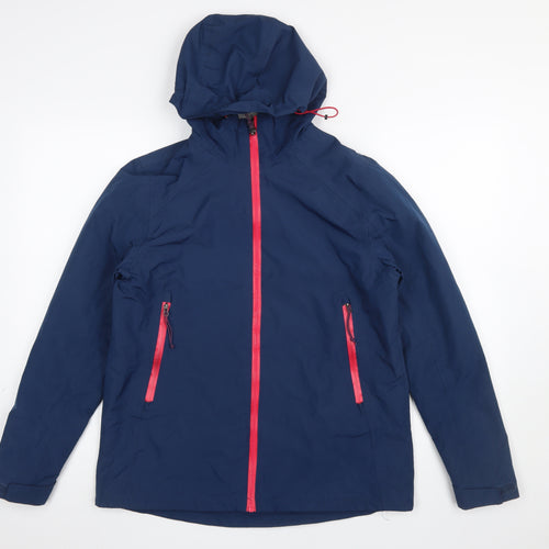 Rocktrail Women Blue S Rain Coat Jacket Hooded Waterproof Lightweight