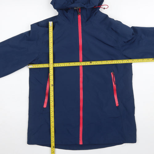 Rocktrail Women Blue S Rain Coat Jacket Hooded Waterproof Lightweight