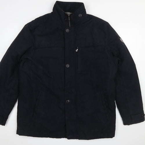 North Mile Men’s Black 44R Military Jacket Water Resistant Cotton Blend