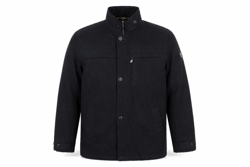 North Mile Men’s Black 44R Military Jacket Water Resistant Cotton Blend