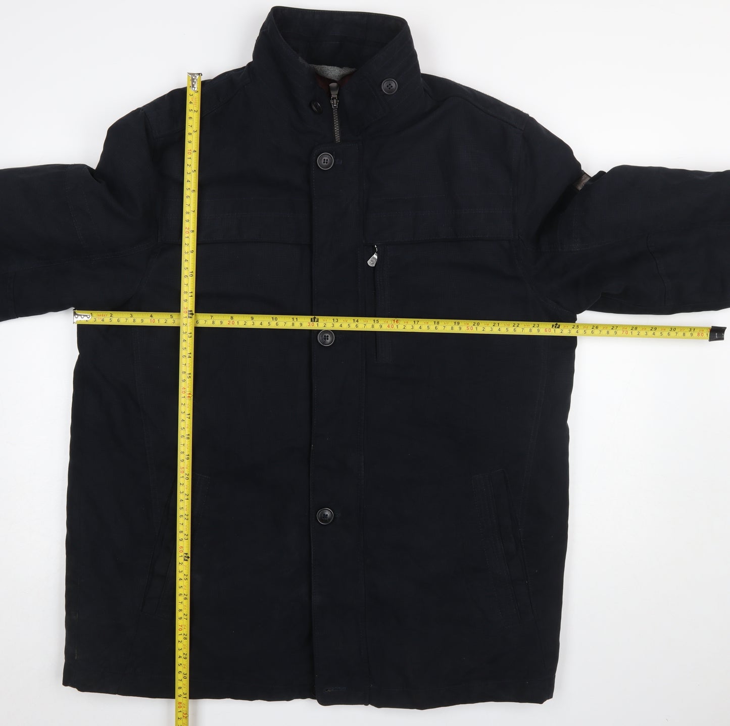 North Mile Men’s Black 44R Military Jacket Water Resistant Cotton Blend