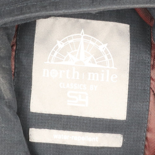 North Mile Men’s Black 44R Military Jacket Water Resistant Cotton Blend