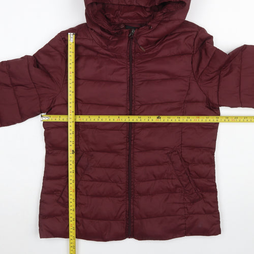 Vero Moda Women’s Red Hooded Puffer Jacket Size S