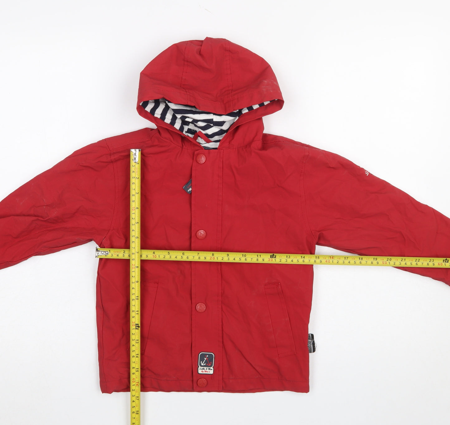 Sable & Mer Boys Red Hooded Waterproof Rain Coat 3 Years