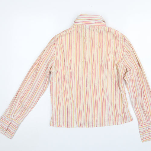 A|Wear Women's Multicoloured Striped Cotton Blend Button-Up Shirt Size 12