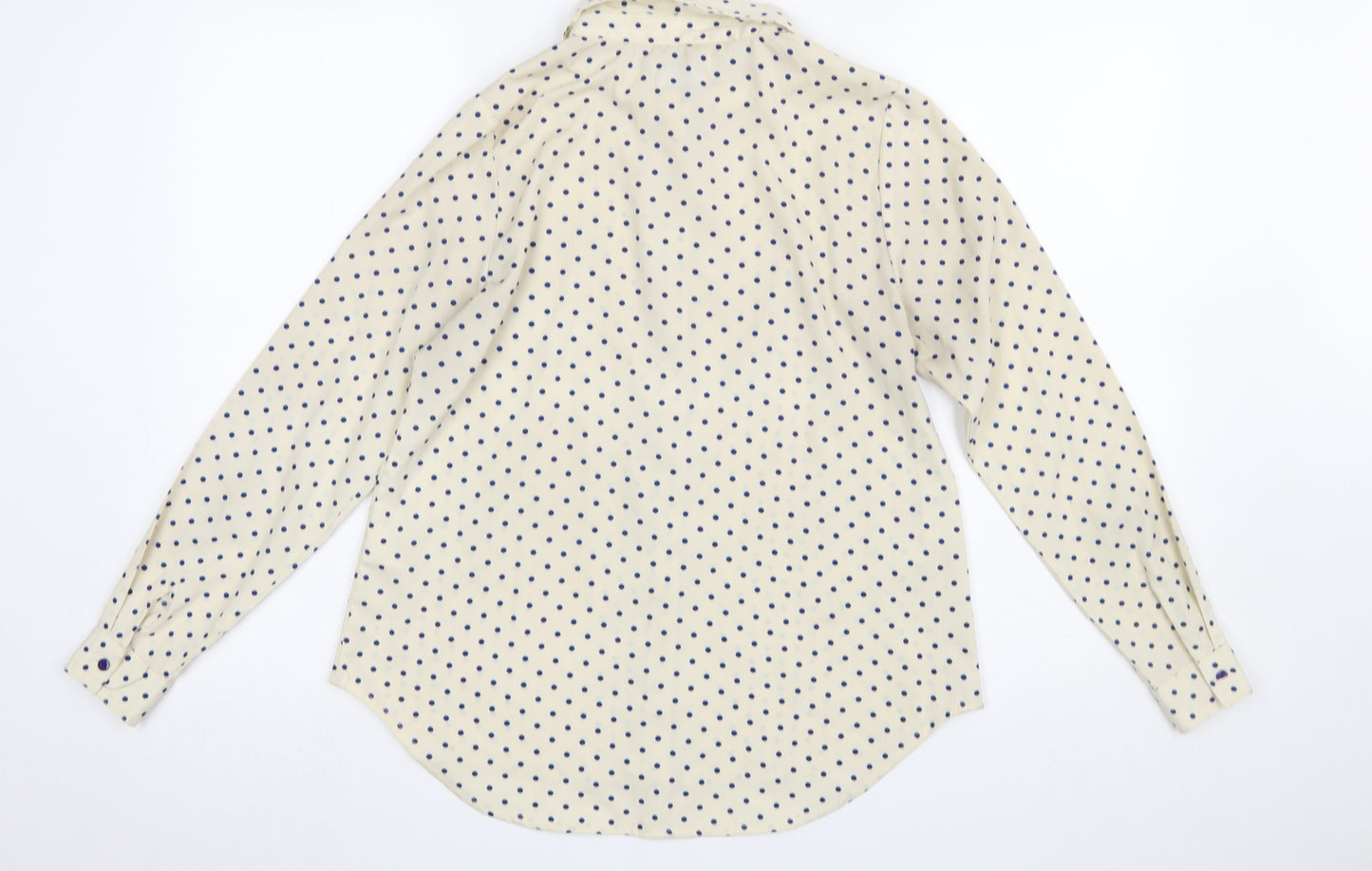 Compañia Fantastica Women's Ivory Polka Dot Button-Up Shirt Size S