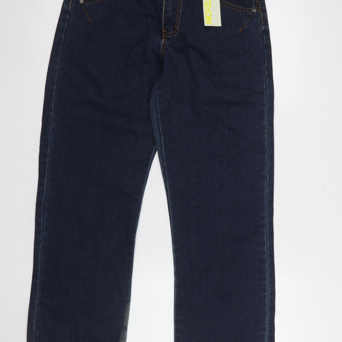 Nickelson Men Blue Straight Denim Jeans Size 50 Regular Fit