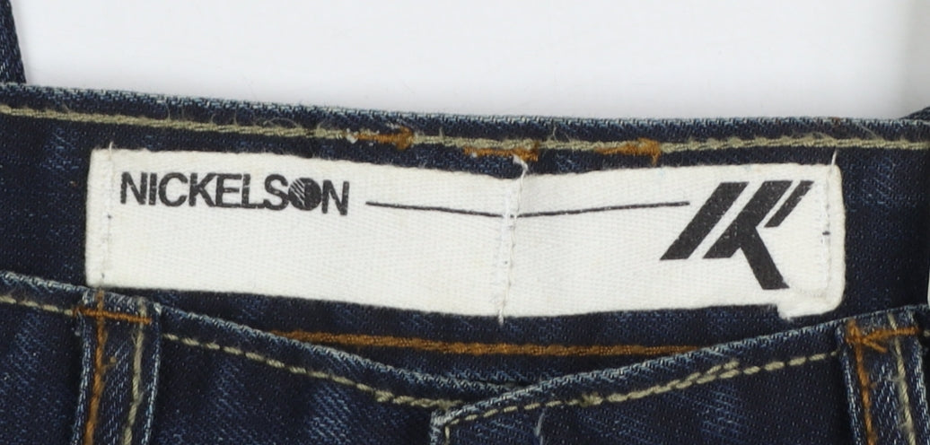 Nickelson Men Blue Straight Denim Jeans Size 50 Regular Fit