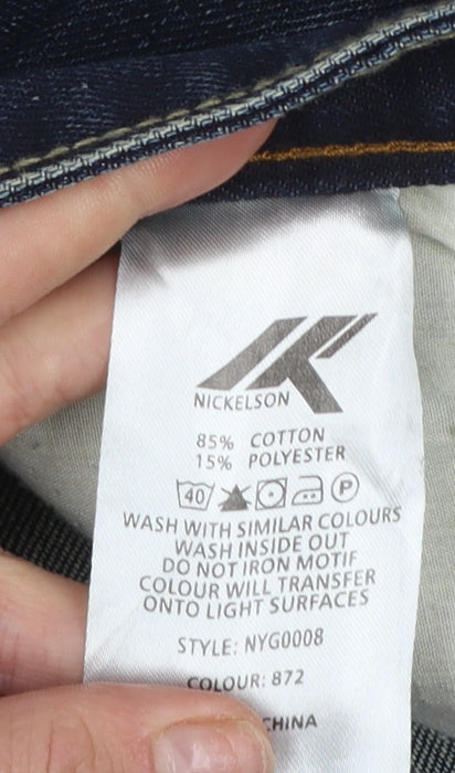 Nickelson Men Blue Straight Denim Jeans Size 50 Regular Fit