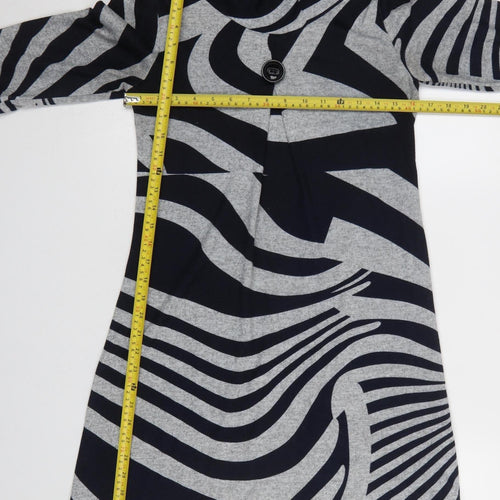 Stella Morgan Women’s Black Grey Geometric Shift Dress Size 8