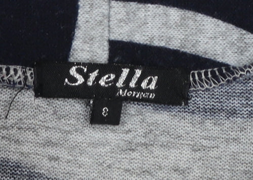 Stella Morgan Women’s Black Grey Geometric Shift Dress Size 8