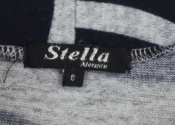 Stella Morgan Women’s Black Grey Geometric Shift Dress Size 8
